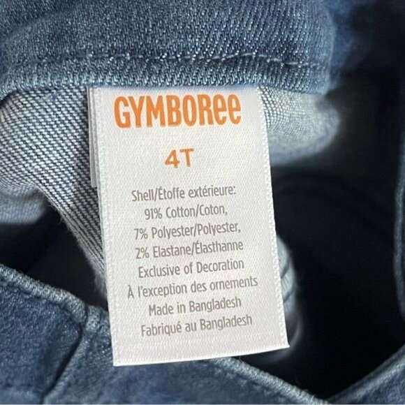 Gymboree Embroidered Space Denim Shortalls - Picture 5 of 5